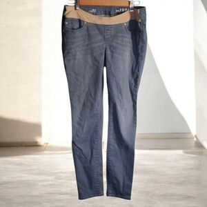 Gap 1969 jeans women's size 28 size 6R size 6 blue cream maternity front elastic